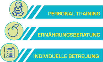 personal training, Ernährungsberatung, individuelle Betreuung